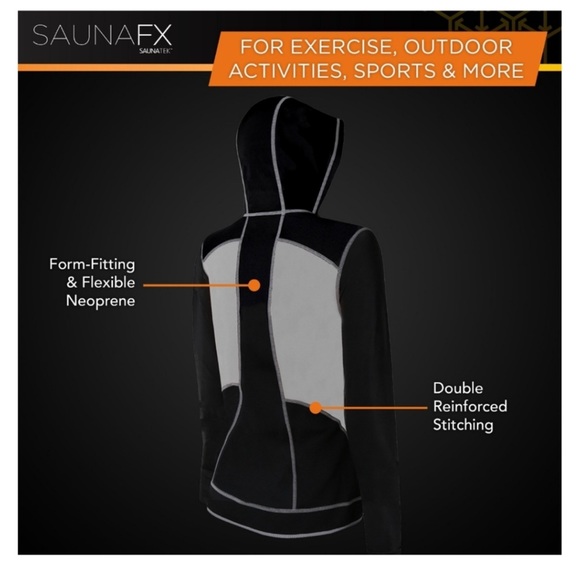 WOMEN'S Neoprene Sauna Hooded Jacket L - Picture 5 of 13